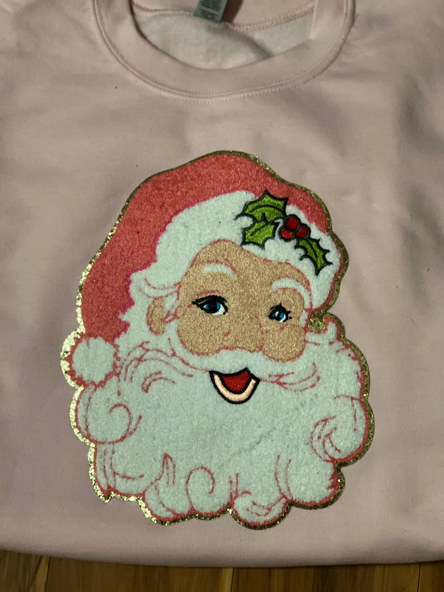 Santa Chenille Patch Sweatshirt -preorder