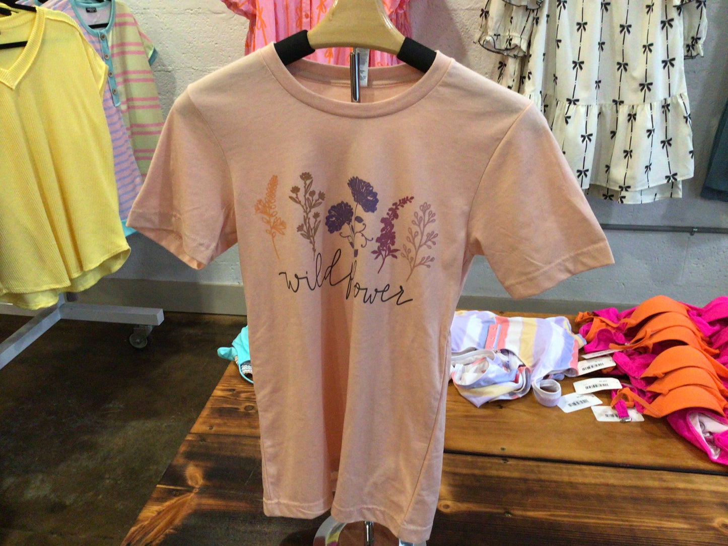 Pink Wildflower tee