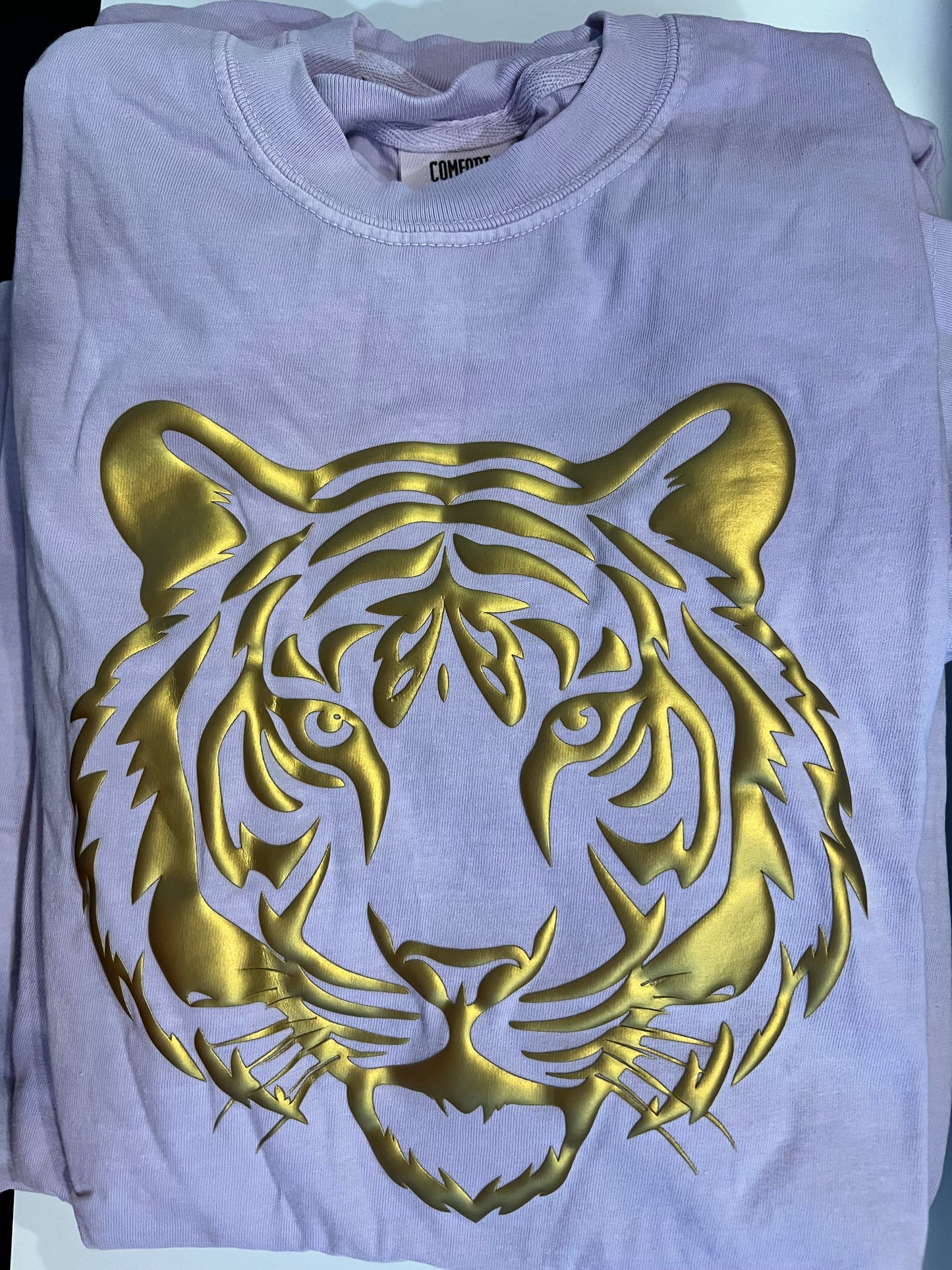 Tiger Metallic Gold Puff Tee