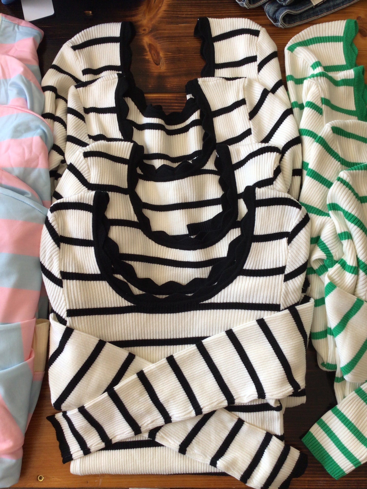 Black and White Striped Sweater