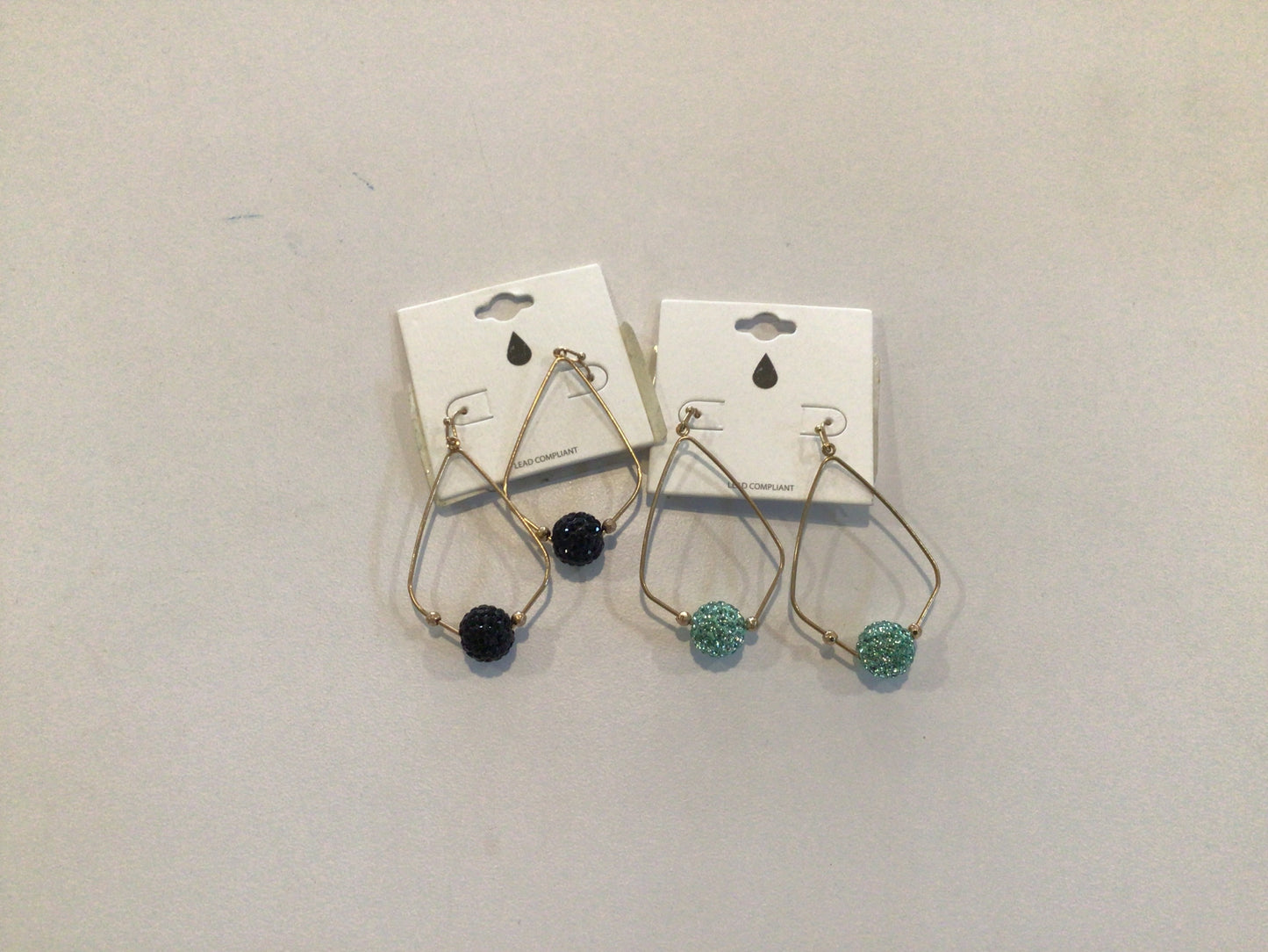 Rhinestone ball earrings