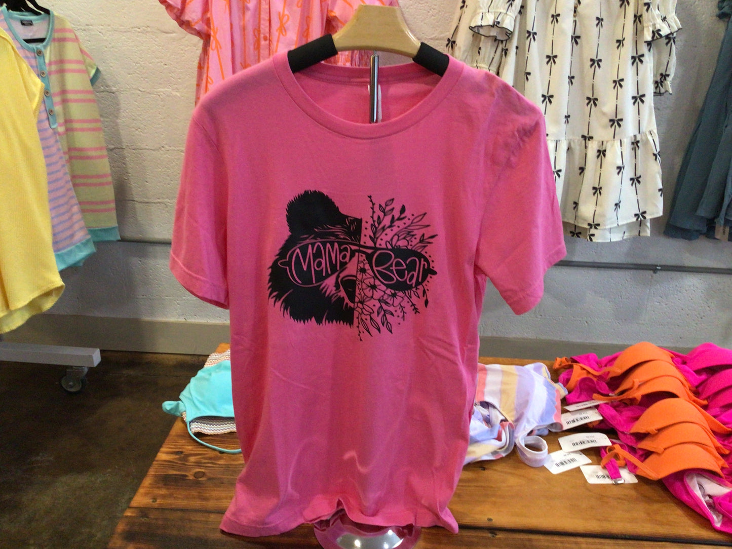 Pink mama bear tee