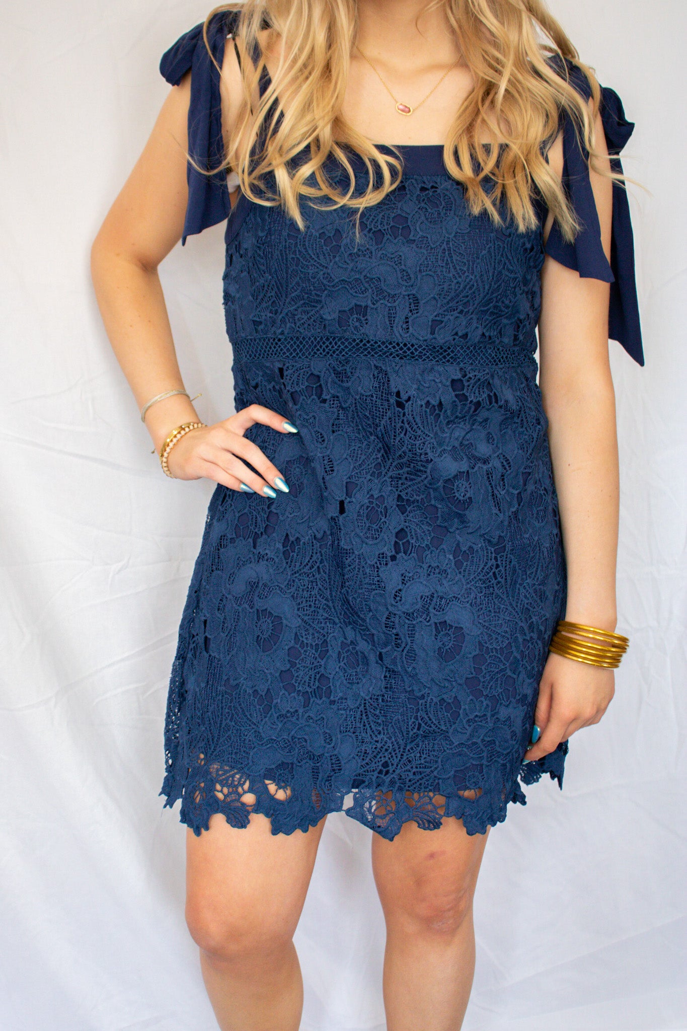 Navy Lace Dress