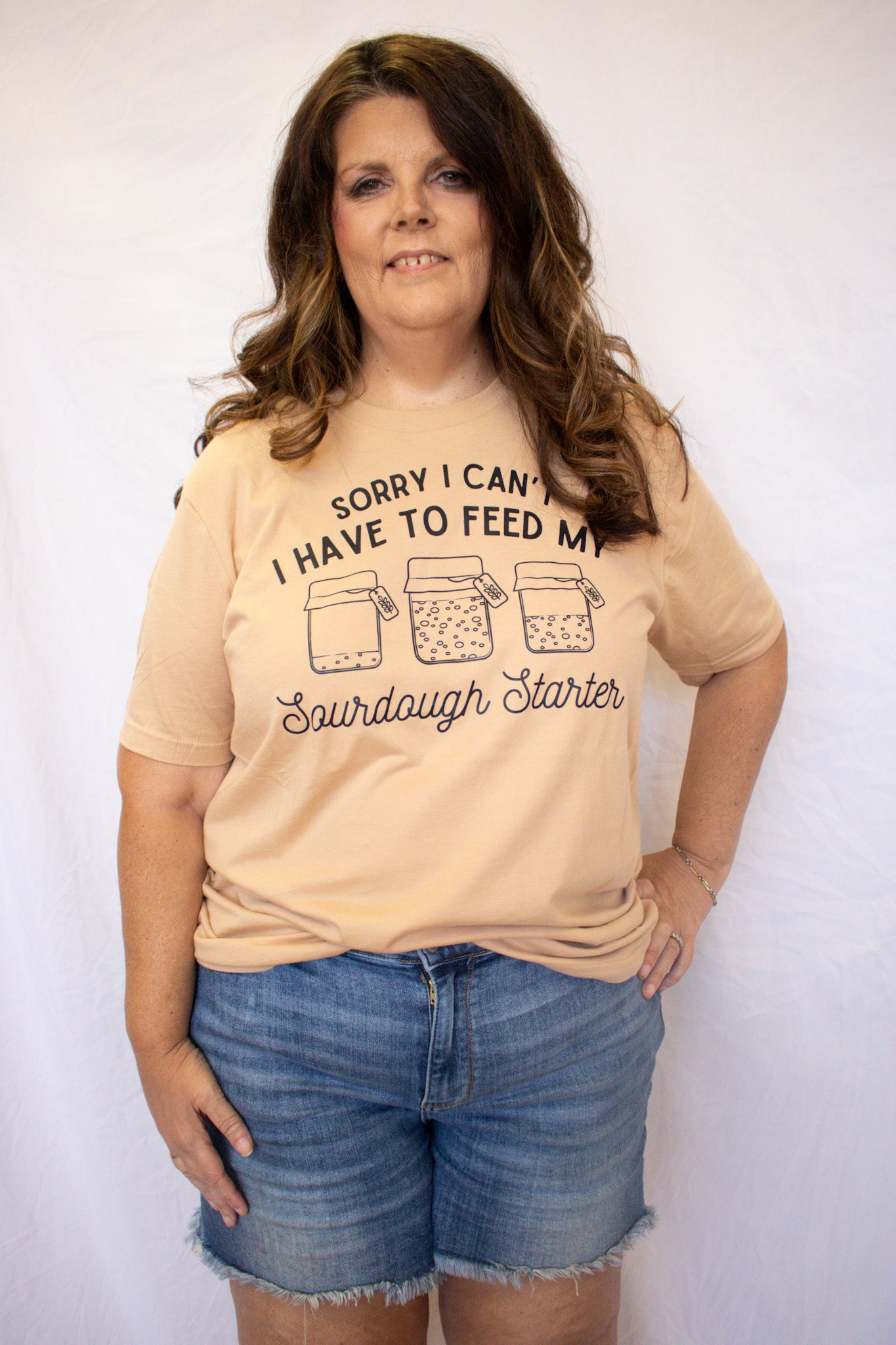 Tan sourdough starter tee