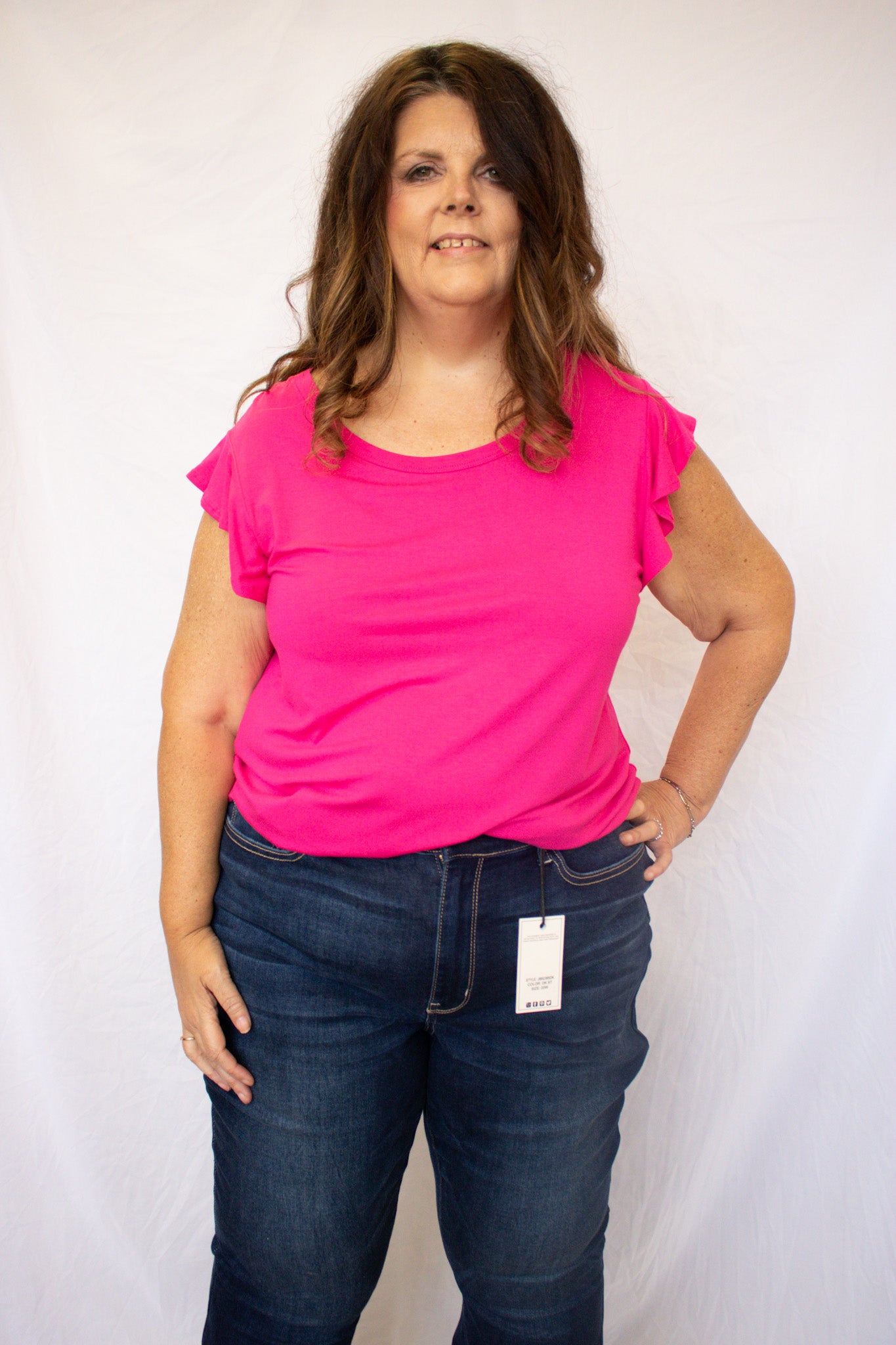Pink Ruffle Sleeve Top - SBC