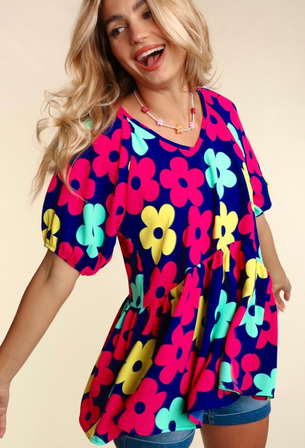 Bright Floral Top