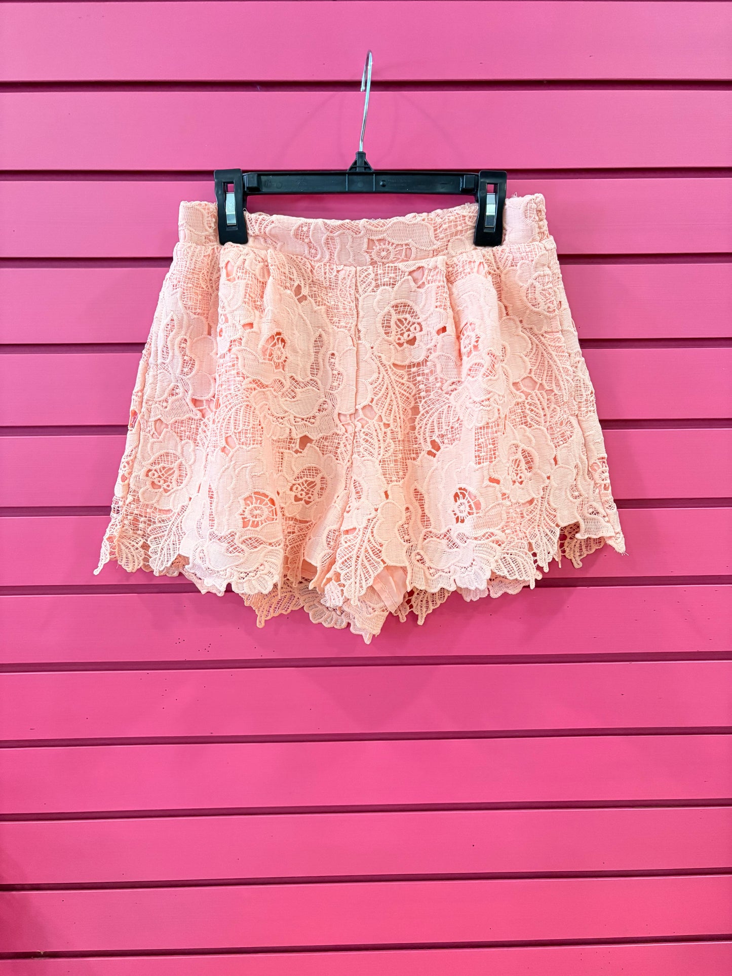Coral Lace Shorts