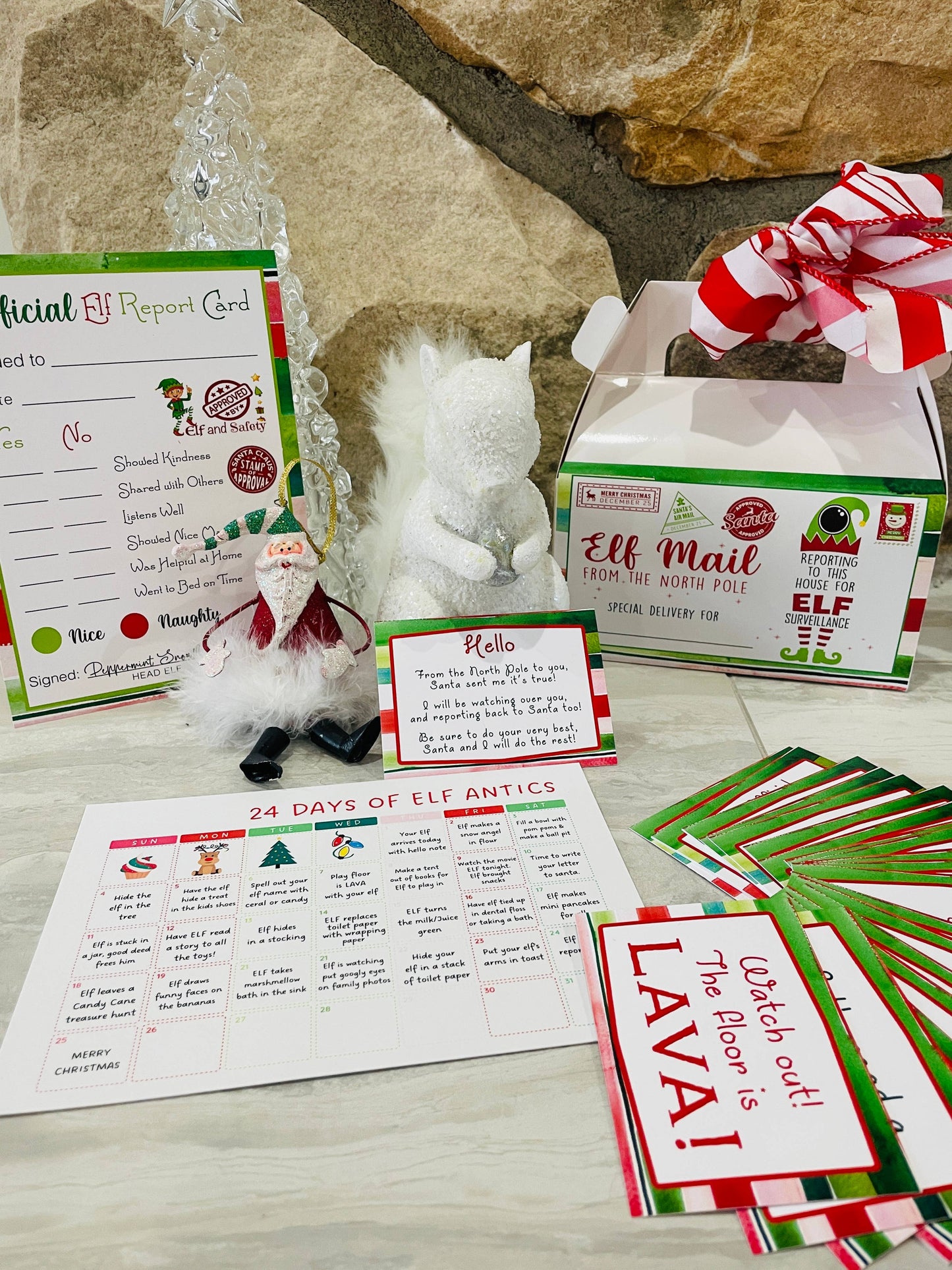 Elf Holiday Antics Countdown Activity Set