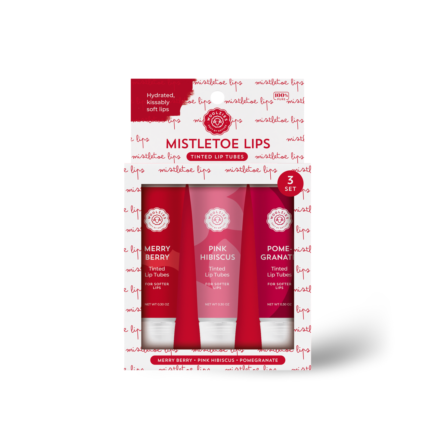 Woolzies - Mistletoe Lips Lip Tube Set Of 3