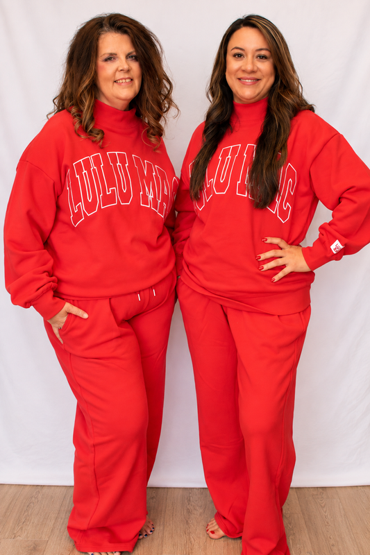 Lulu Mac Terry Cloth Pants - Red