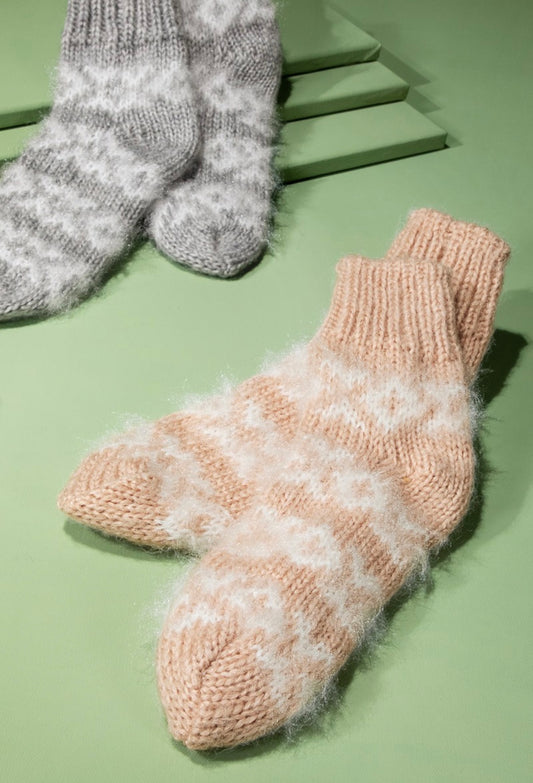 Fuzzy Nordic Socks