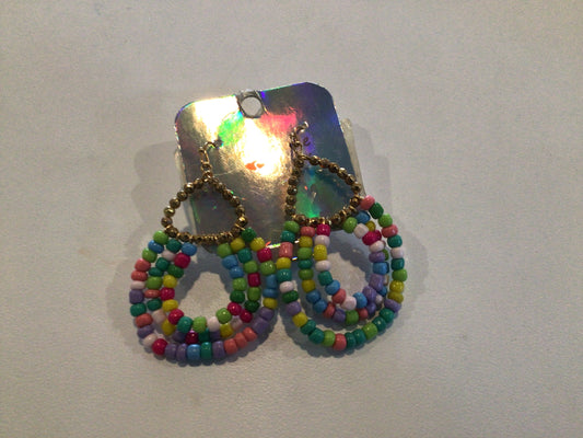 Colorful beaded earrings