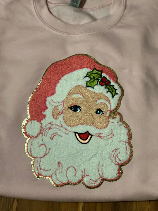 Santa Chenille Patch Sweatshirt -preorder