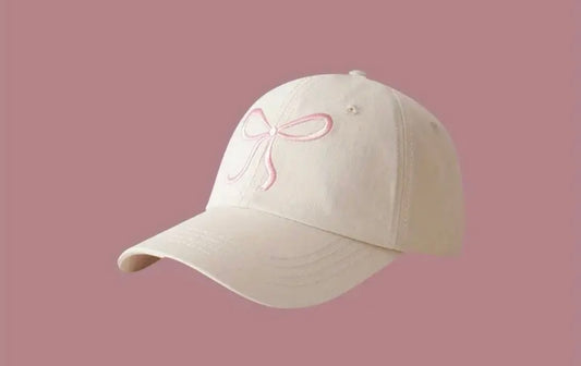Embroidered Bow Caps