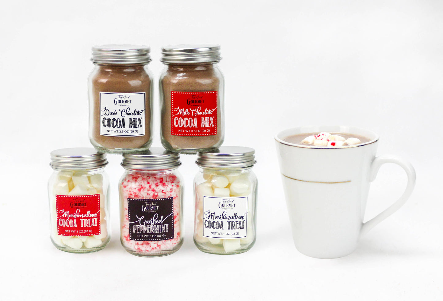 Too Good Gourmet - Hot Chocolate Bar – Cocoa Mix, Marshmallows, & Candy Cane!