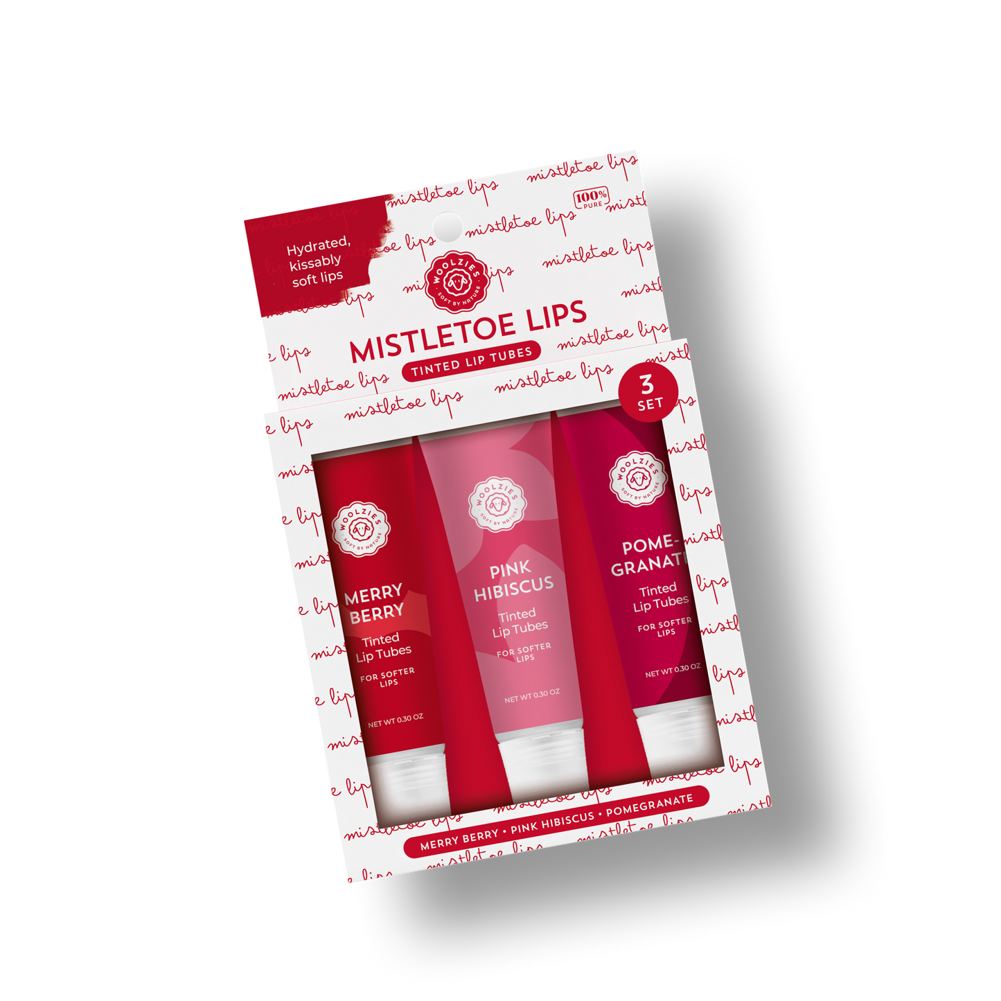 Woolzies - Mistletoe Lips Lip Tube Set Of 3