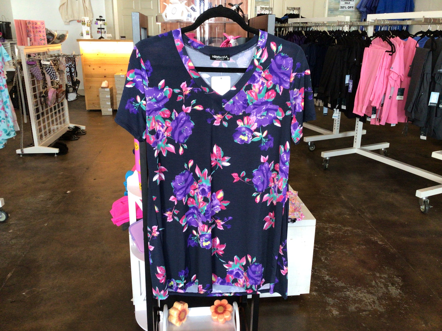 Floral V-neck Top