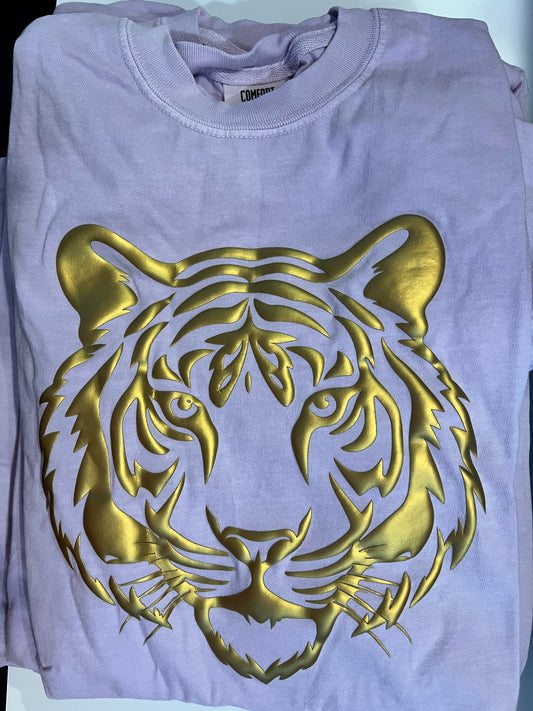 Tiger Metallic Gold Puff Tee