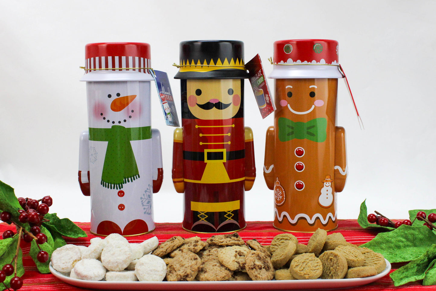 Too Good Gourmet - Holiday Character Tins – Nutcracker, Snowman & Gingerbread