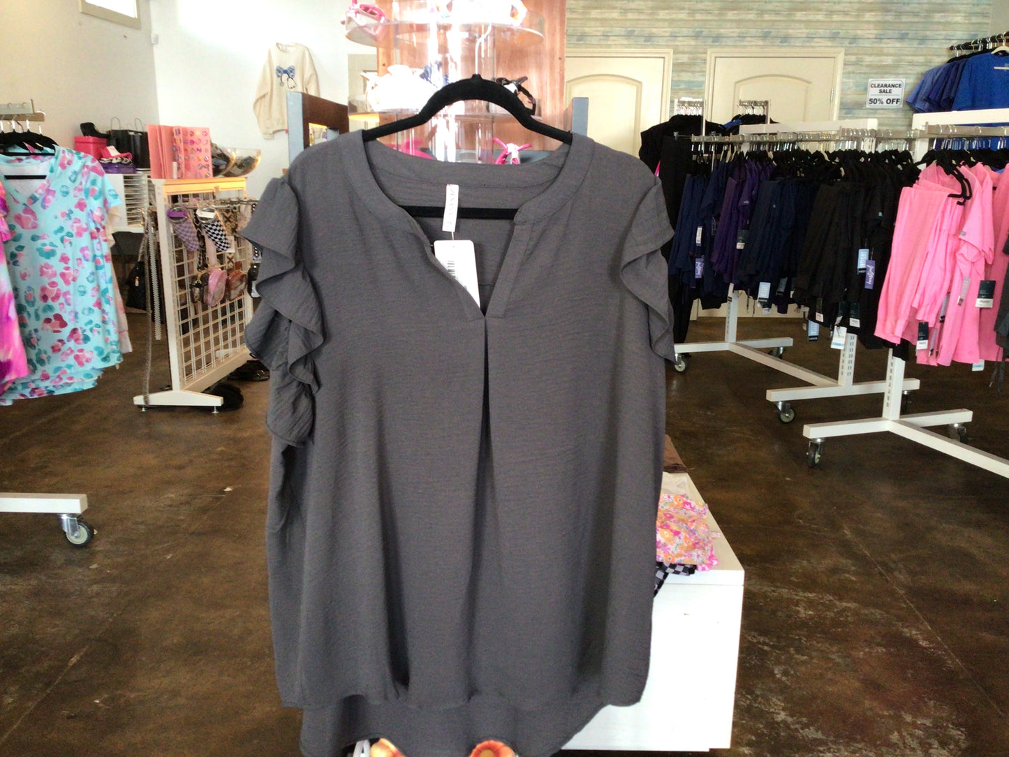 Ruffle V-Neck Top