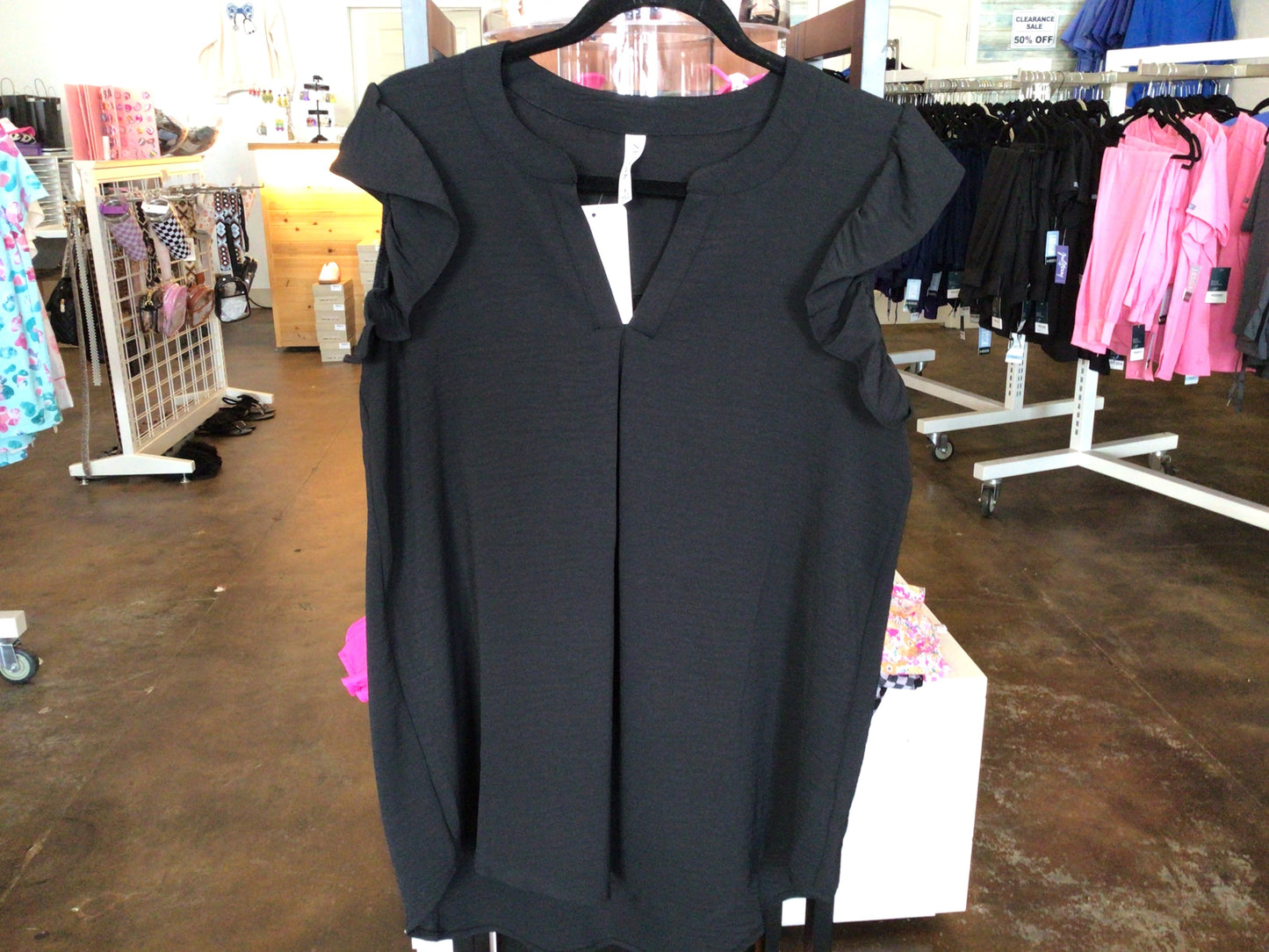 Ruffle V-Neck Top