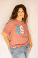 USA Floral graphic tee