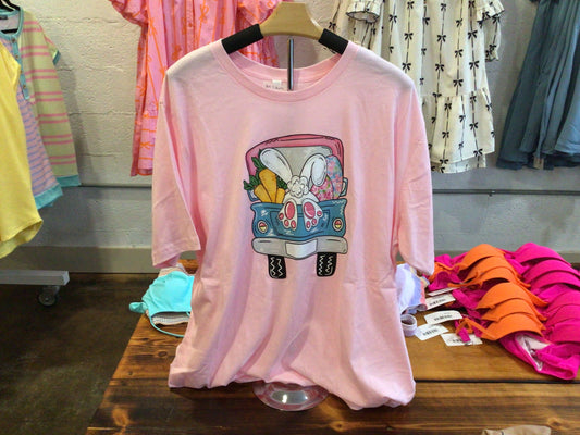 Pink Easter truck tee