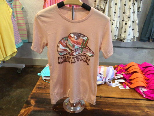 Pink cosmic cowgirl tee