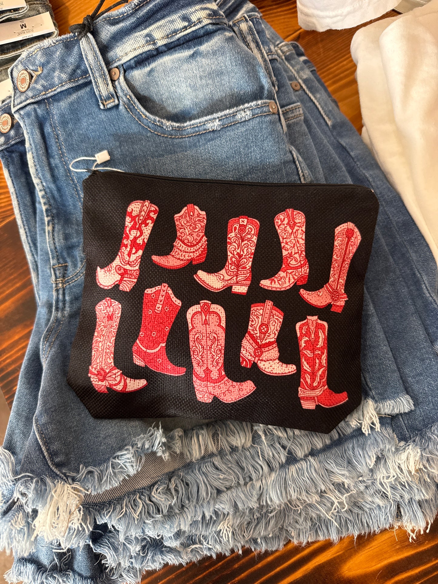 Cowboy Boot Makeup Bag