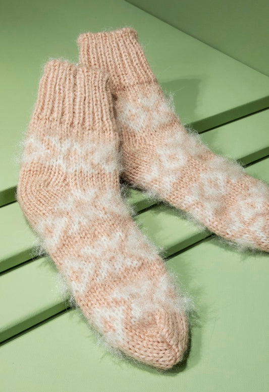 Fuzzy Nordic Socks