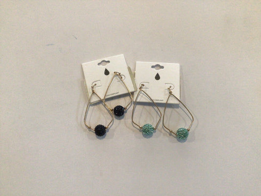 Rhinestone ball earrings