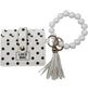LULU MAC Beaded Wristlet Wallet Purse with Wrist Bracelet Strap