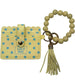 LULU MAC Beaded Wristlet Wallet Purse with Wrist Bracelet Strap