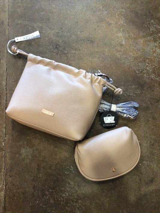 Tan purse with small bag