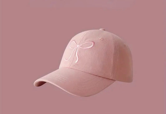 Embroidered Bow Caps