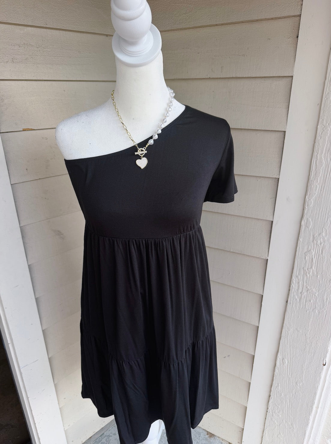 Black One Shoulder Dress - SBC