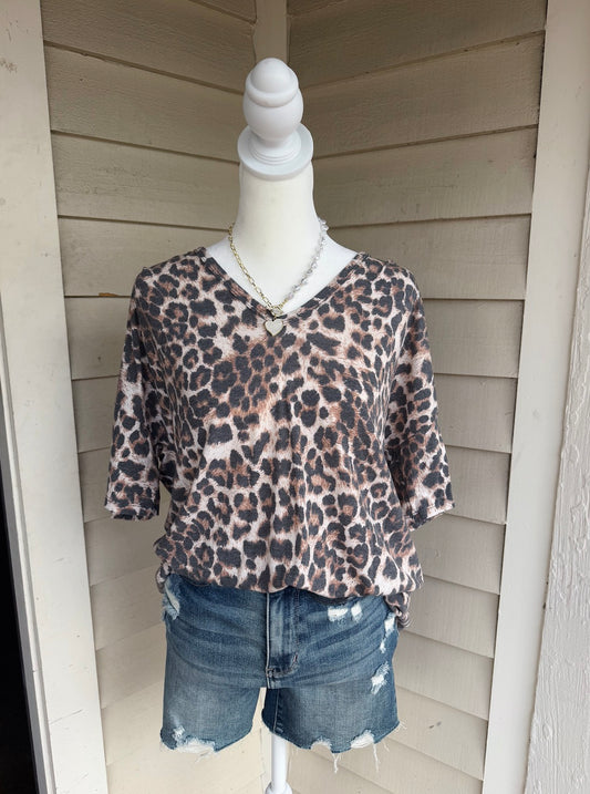 V-neck Leopard Top - SBC