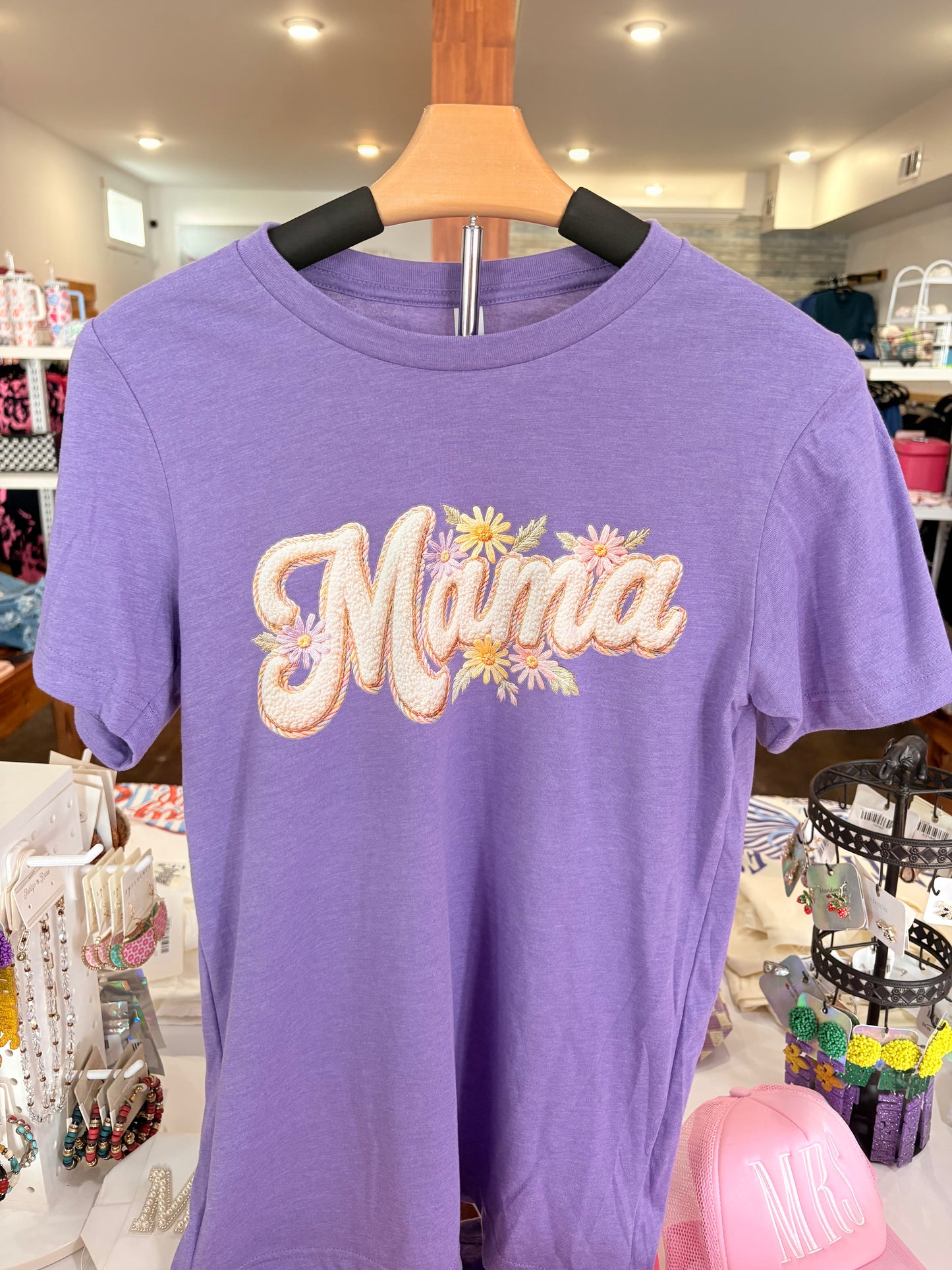 Purple Flower Mama Tshirt