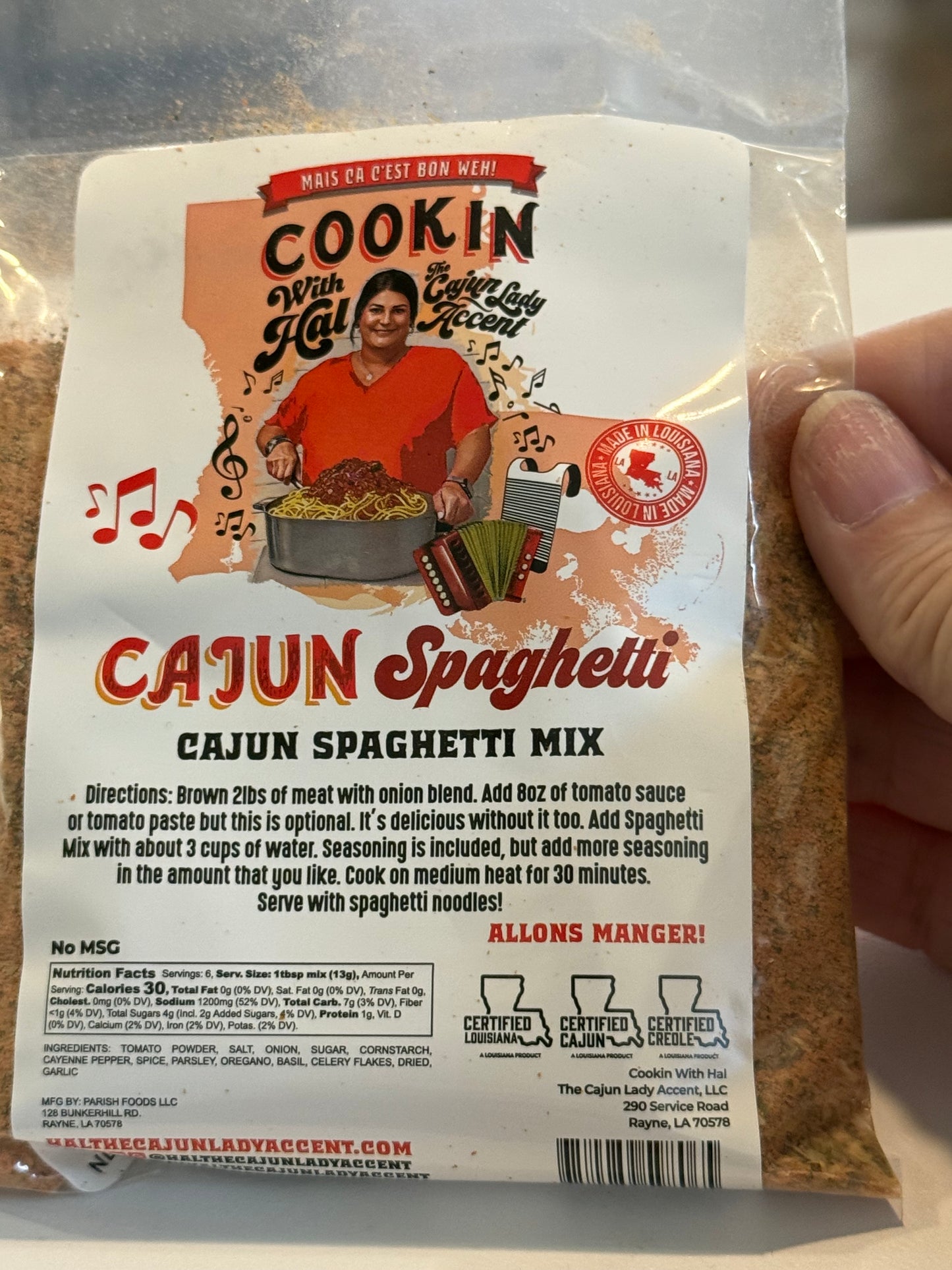 Cookin with Hal Cajun Spaghetti Mix