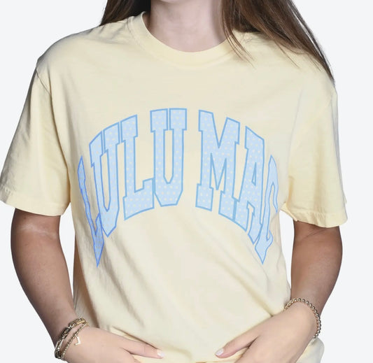 Lulu Mac Yellow and Blue Polka Dots Tee