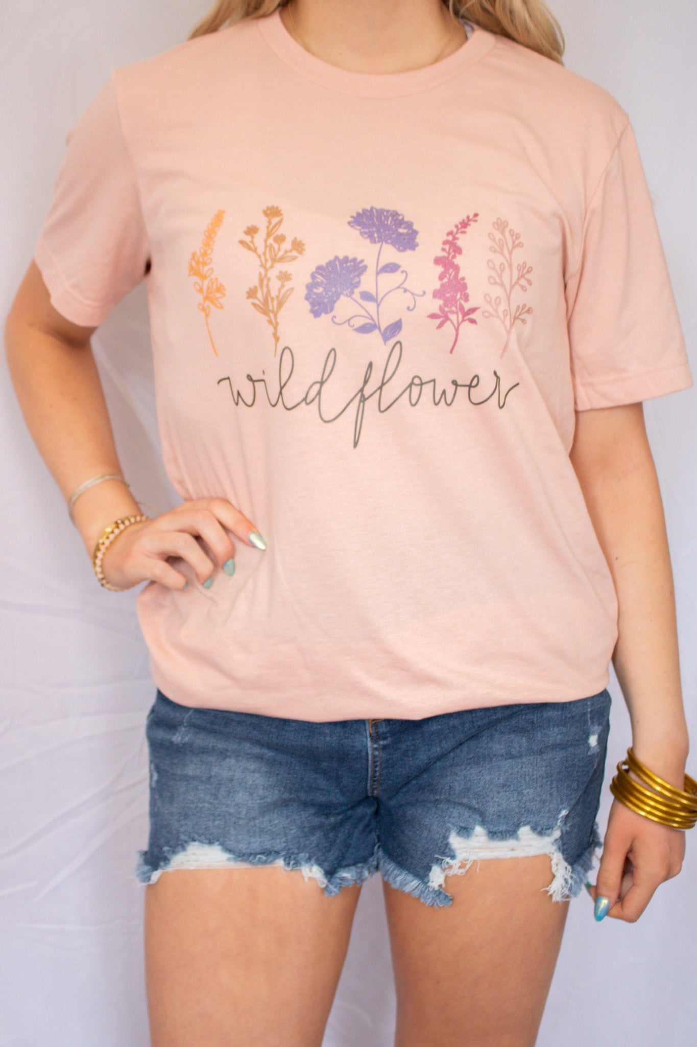 Pink Wildflower tee