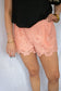 Coral Lace Shorts
