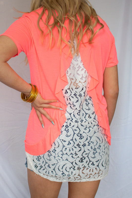Coral Lace Top - SBC