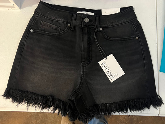 Black Jean Shorts