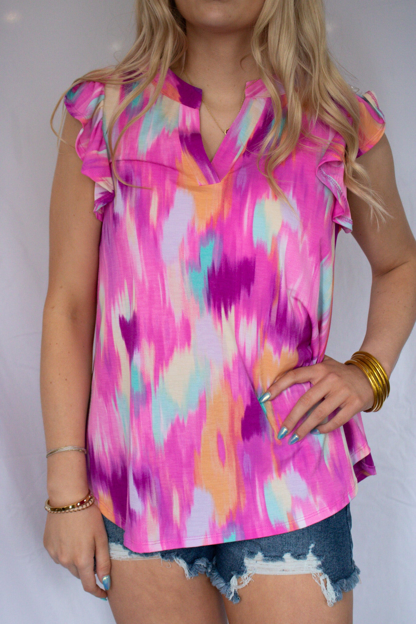 From Work to Night  Flutter Tops