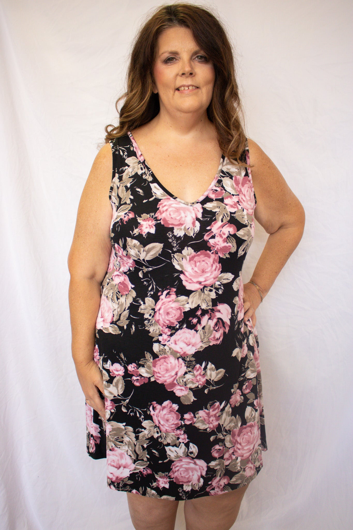Floral V-neck Dress - SBC