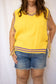 Yellow and Purple Sweater Top with bows