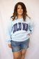 LULU MAC Polka Dot Varsity Sweatshirt – Light Blue- SBC