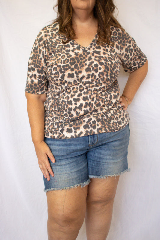 V-neck Leopard Top - SBC