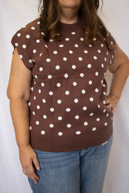 Mocha Dot Moment Top